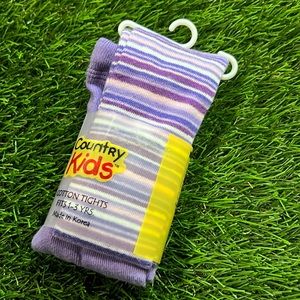 Country Kids Cotton Tights - Lavender Lollipop Stripe